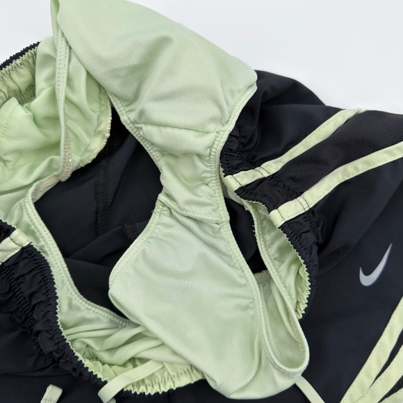 Nike Dri Fit Women Running Shorts Black Neon Trim Athletic Performance Size S - Picture 4 of 7